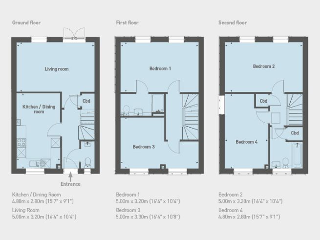 Floor plan 4 bedroom house - artist's impression subject to change